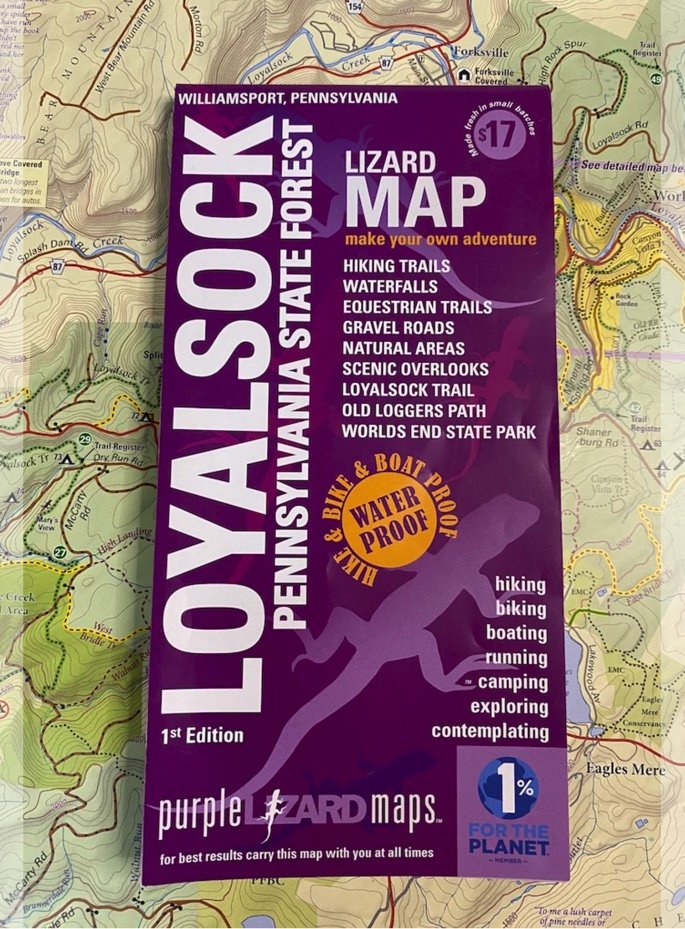 LOYALSOCK-WORLDS END LIZARD MAP, PENNSYLVANIA