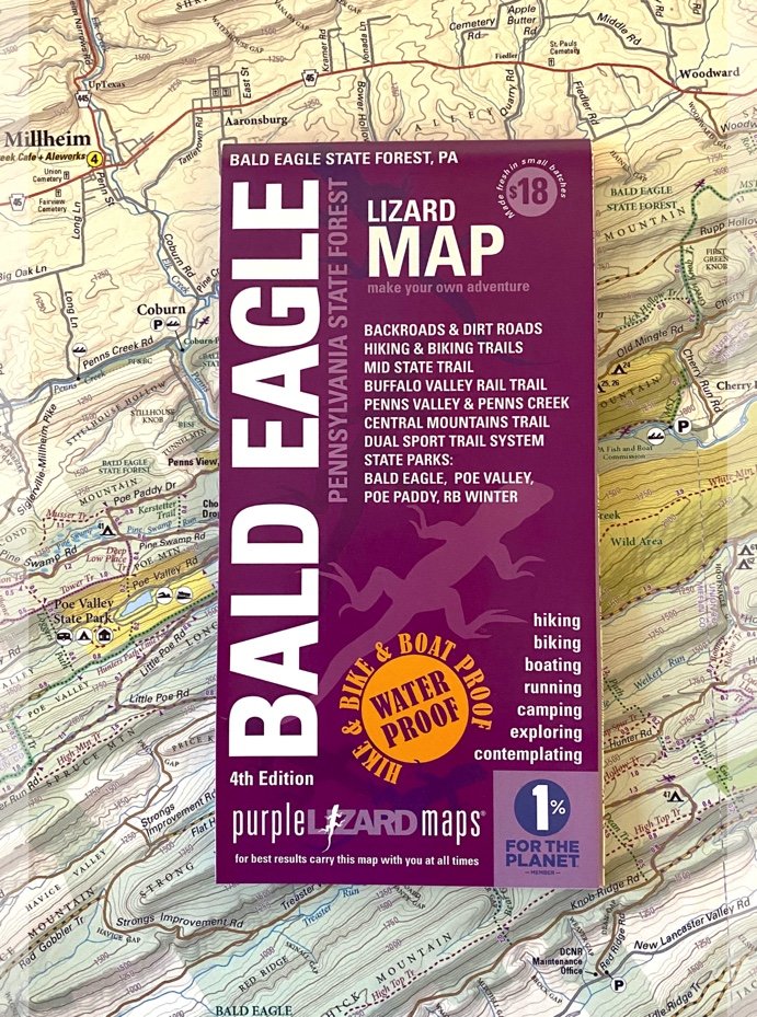 BALD EAGLE LIZARD MAP, PENNSYLVANIA