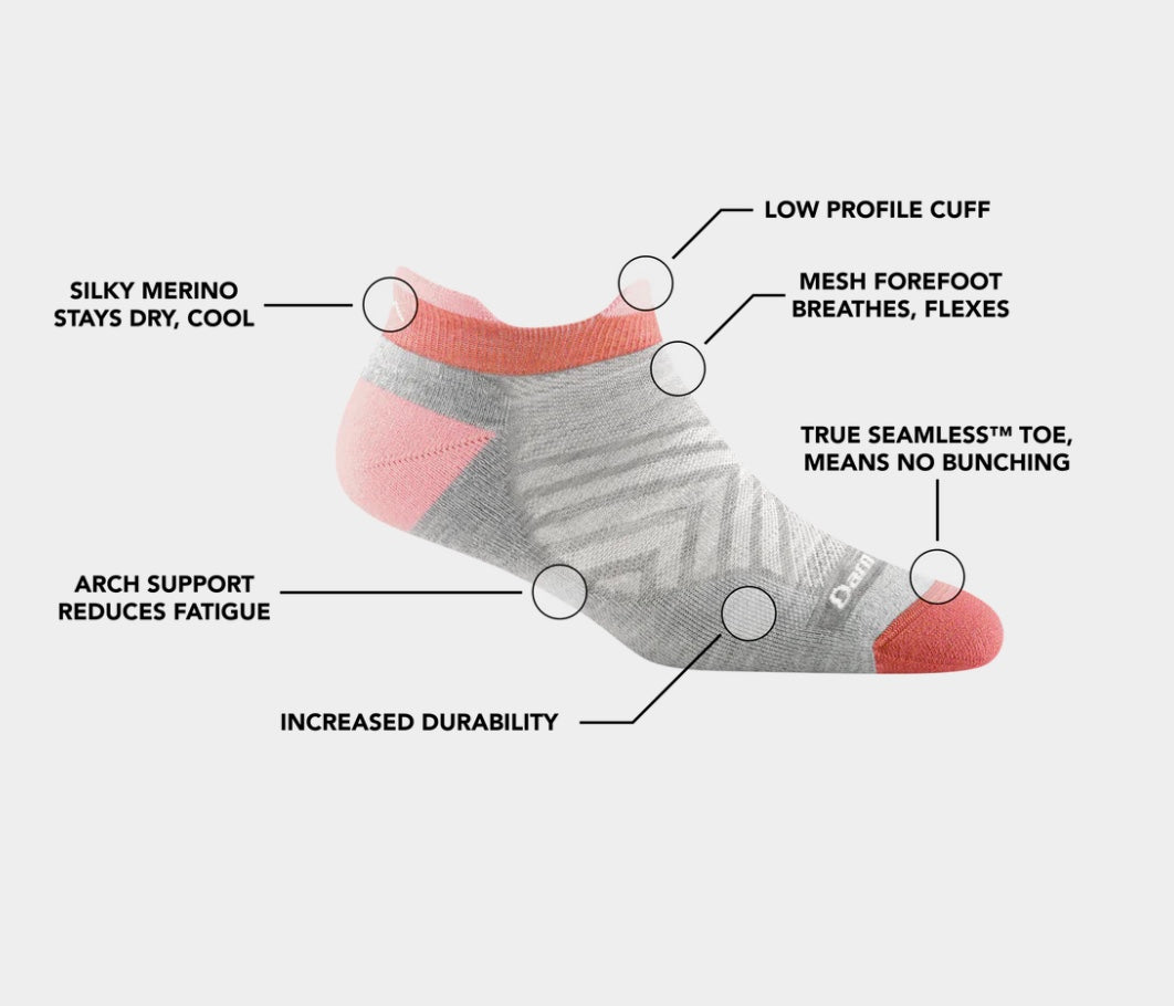 Darn Tough - Women's Run No Show Tab Ultra-Lightweight Running Sock