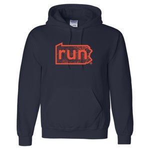 RunPA™ - Classic Unisex RunPA Topographic in Orange Sweatshirt