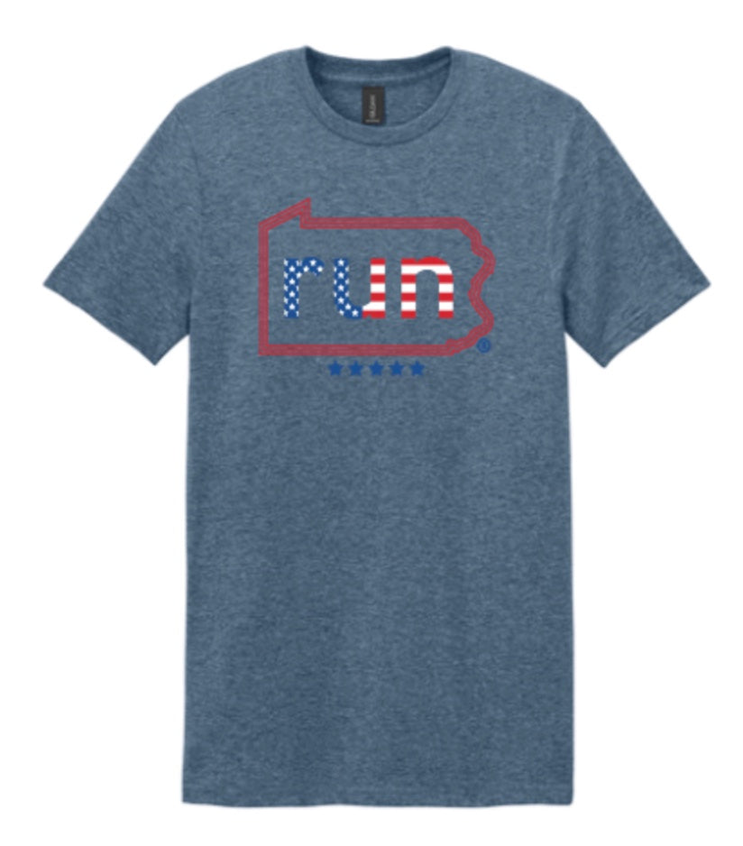 RunPA - Men's Short Sleeve Stars and Stripes Tee