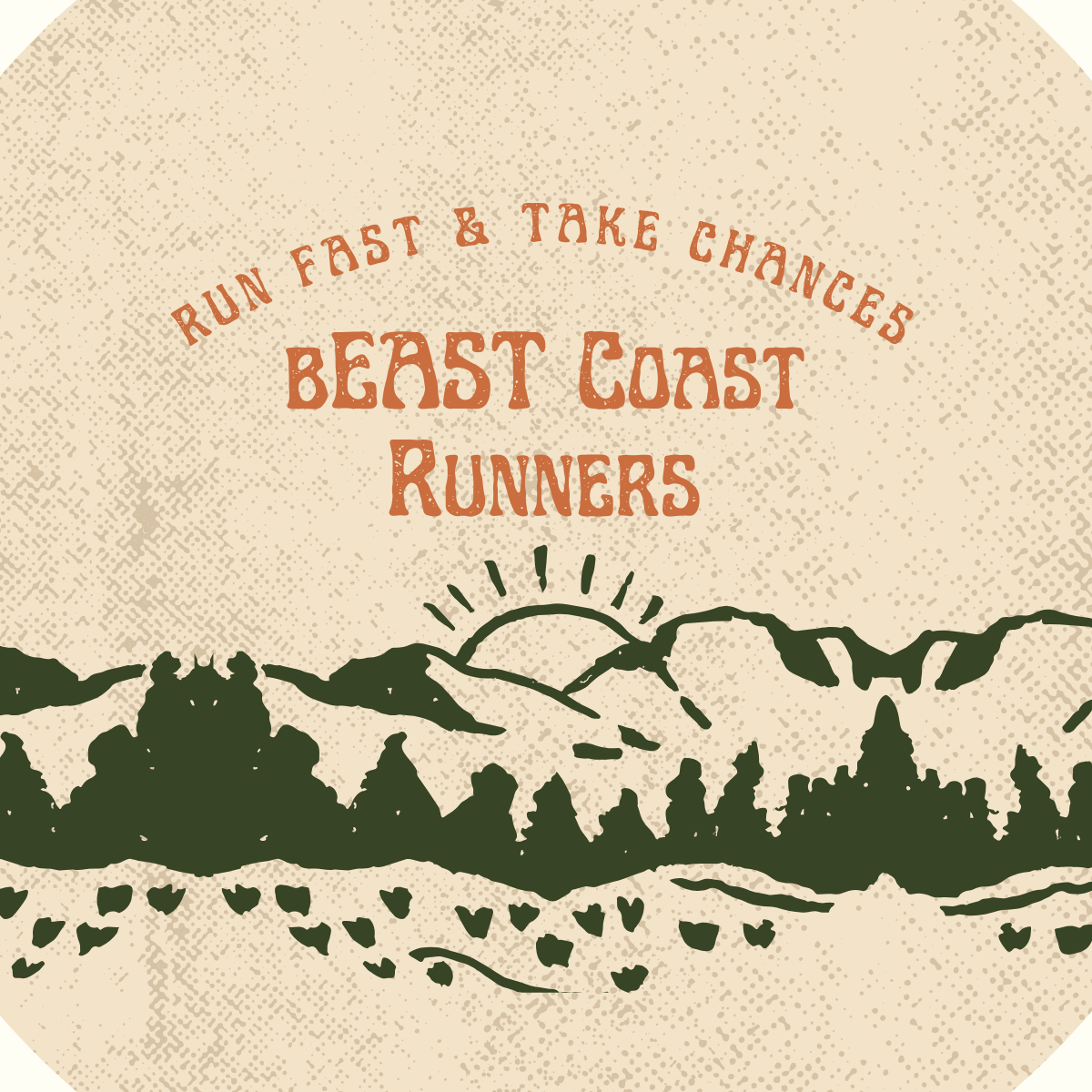Beast Coast Runners Mountains Mini Decal