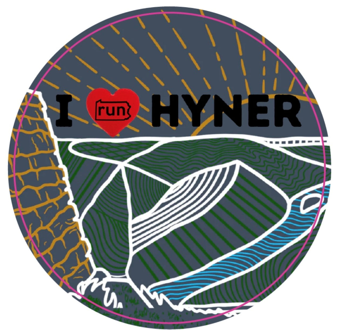 RunPA - I Love Hyner Mini Decal