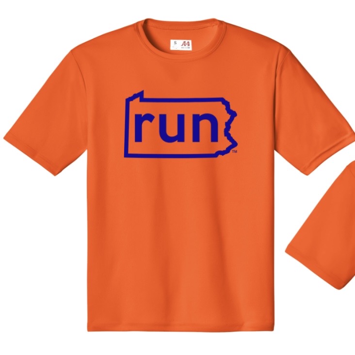 RunPA - Unisex Blazin Orange PA Trail Dog S/S Tech