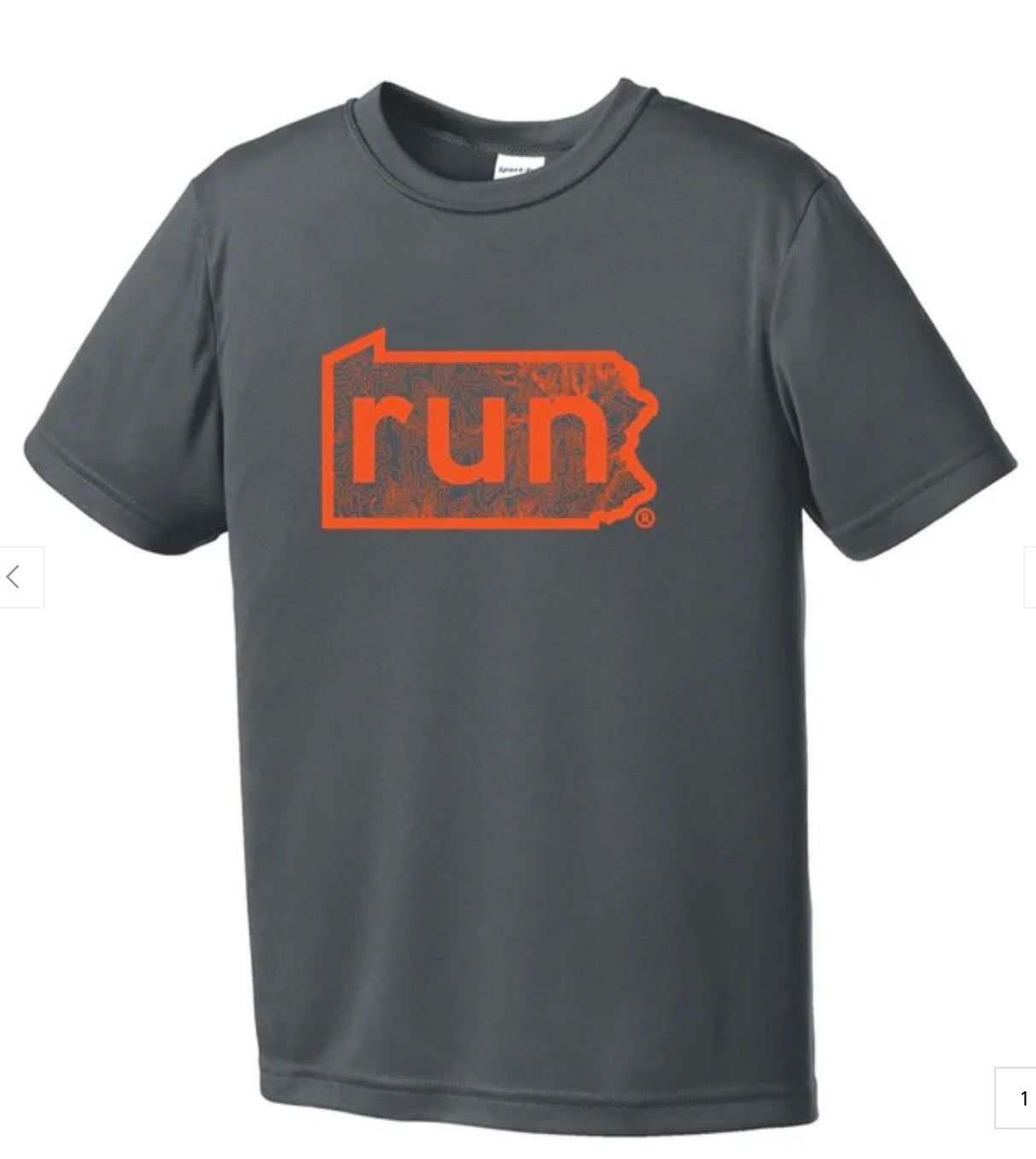 RunPA - Men's Performance S/S with Orange Topographic