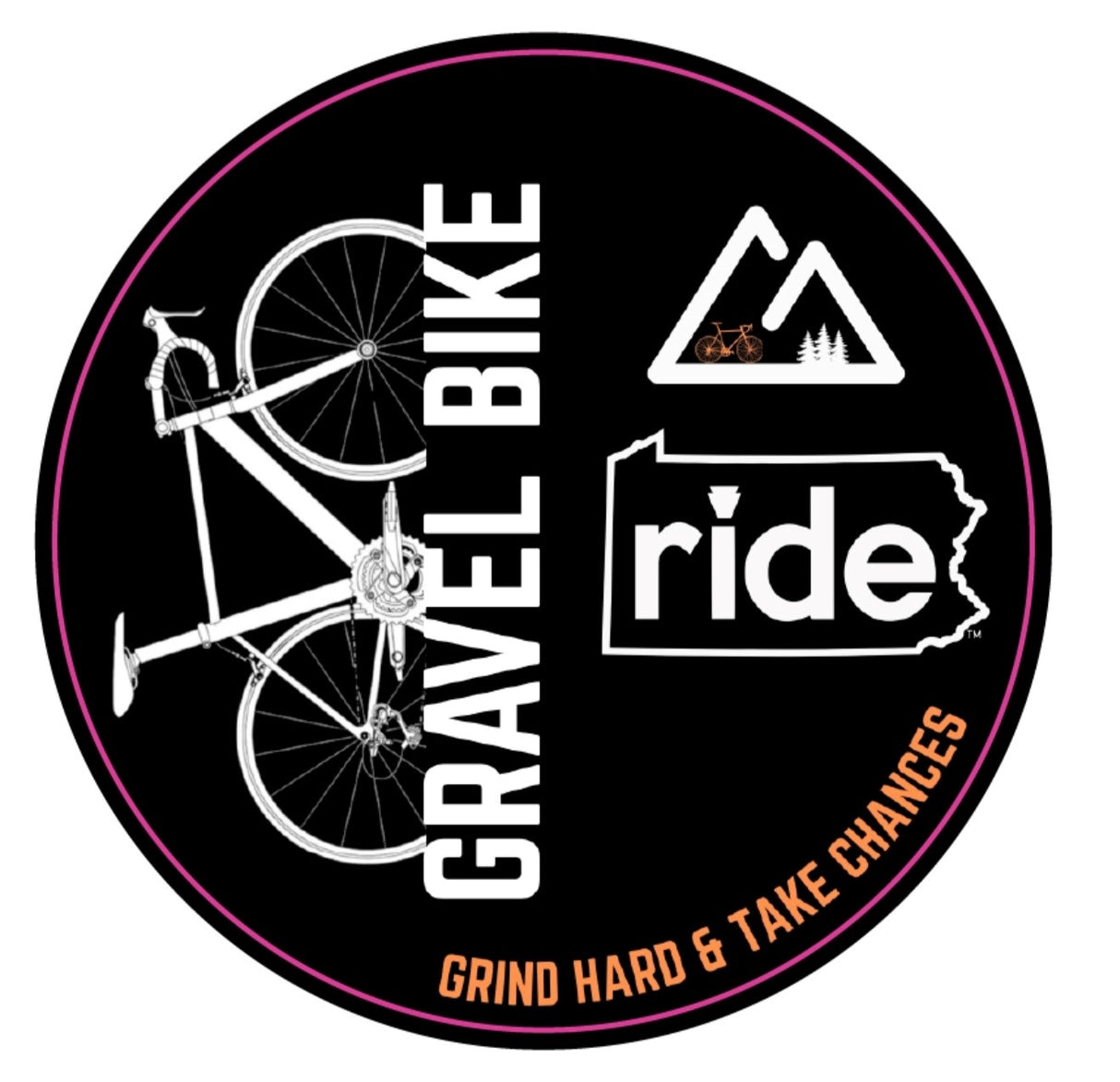 RidePA - Gravel Bike Mini Decal